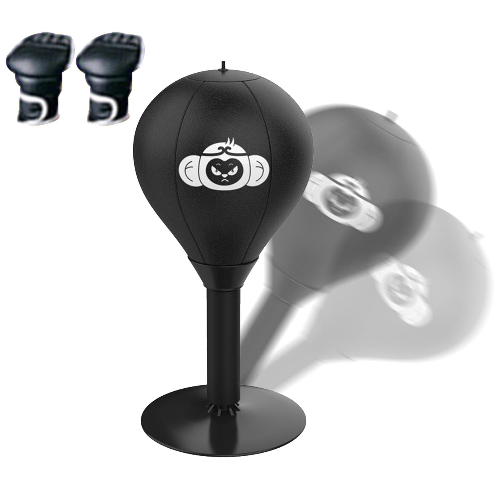 Sacco da boxe da scrivania, mini palla da boxe per alleviare lo stress da scrivania, palla da boxe da tavolo con ventosa, robusto sacco da boxe da ufficio, palla da boxe antistress per il posto di
