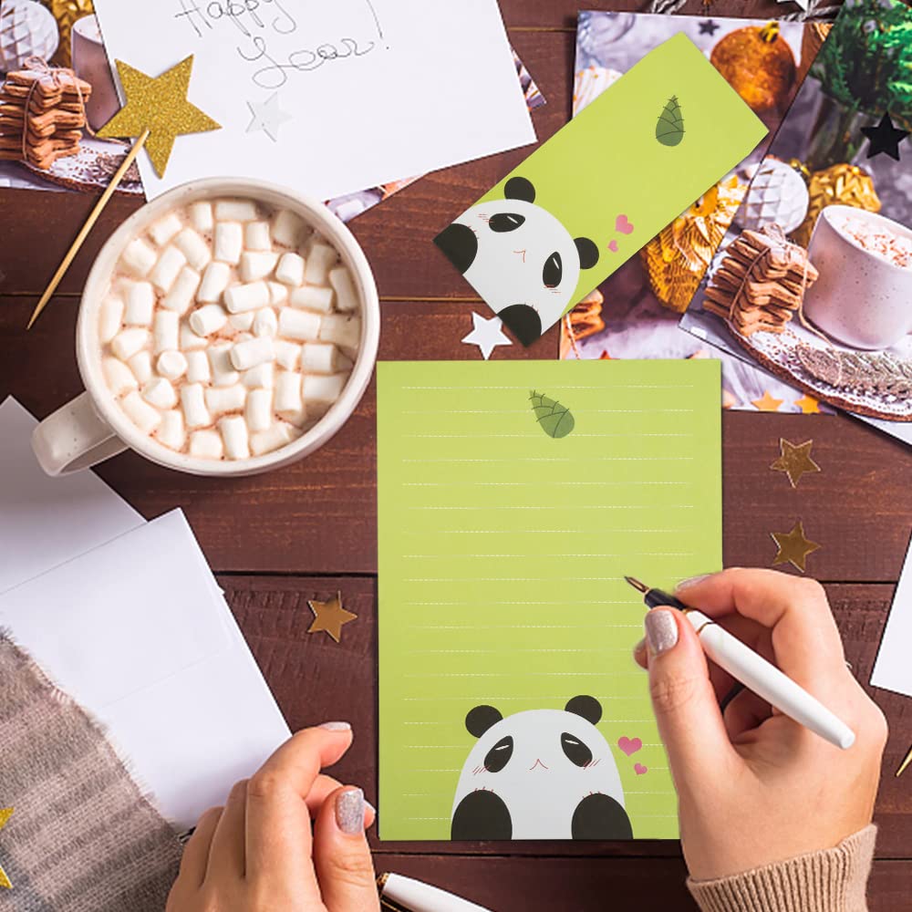 Set Carta Da Lettere ZoZoMaiy Con Buste E Adesivi - 24 Fogli E 12 Buste Per Inviti E Messaggi | Design Colorato E Creativo - Foto 4