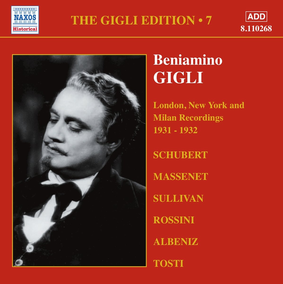 GIGLI, Beniamino: London, New York and Milan Recordings
