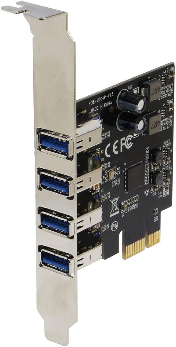 Buy 1 get 1 🔥 Sedna - PCI Express USB 3.1 Gen I (5Gbps) 4 Port Adapter with Low Profile Bracket - Supports Windows, Linux and Mac Pro (2008 to 2012 Late Version), no Need Power Connector