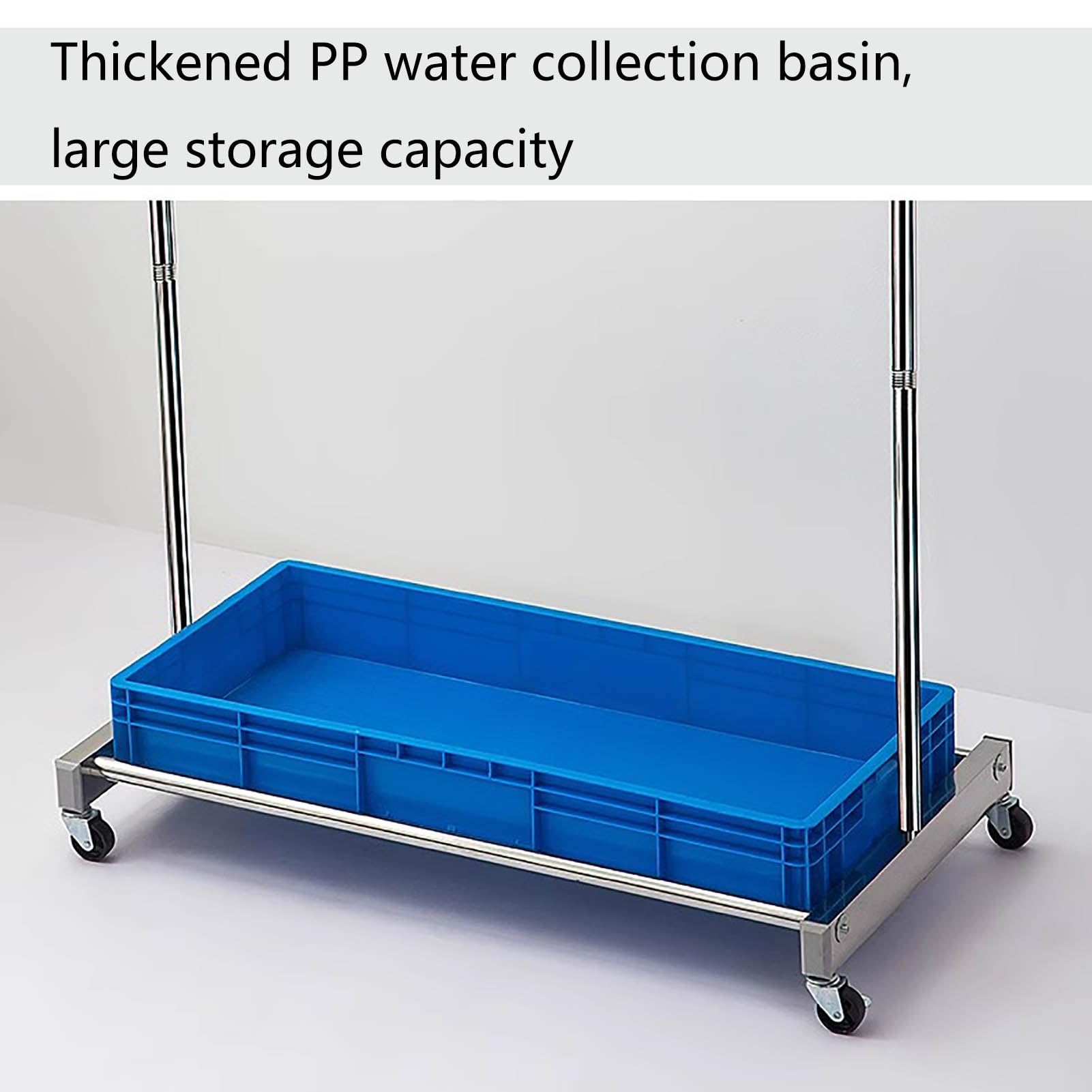 Edelstahl-Moppständer, Besenständer mit Haken, Reinigungswerkzeugwagen, beweglicher Besenständer, Mopp-Abflussständer for Schule, Fabrik, Hotel, Fabrik