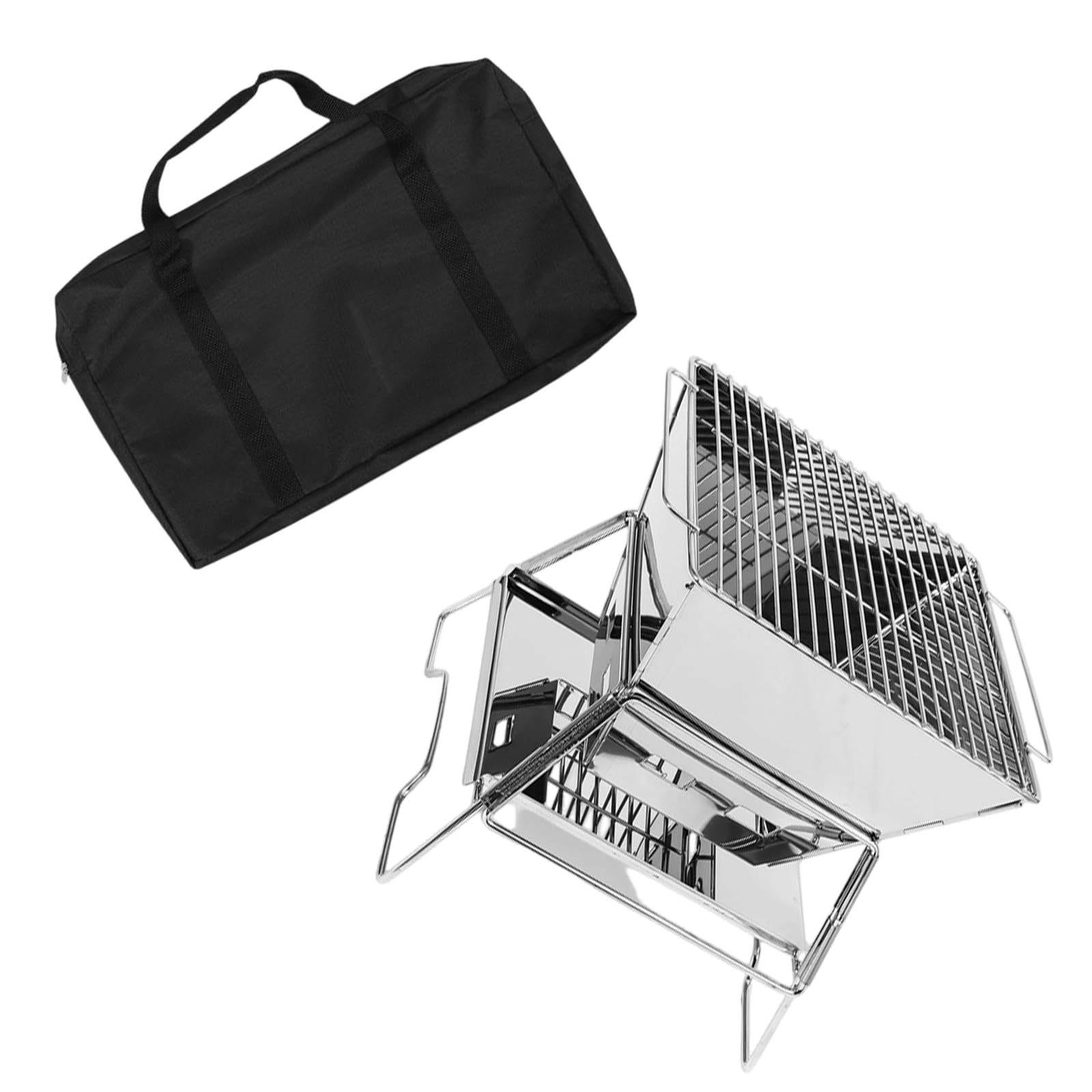 Oxxggkao Compact Transportable Bending Barbecue Rustless Highlighting Removable Clinker Collector for Outdoor Tasks