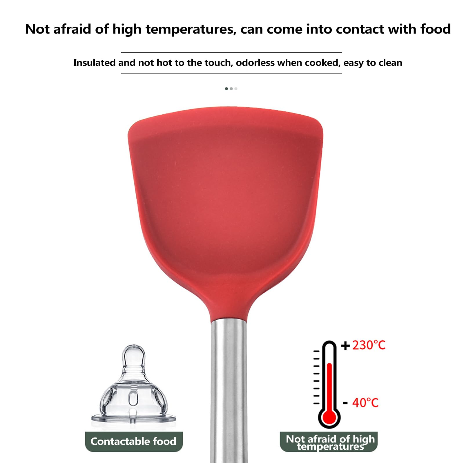 11 Pezzi Set di Utensili da Cucina, in Silicone, Resistenti al Calore, con Porta Utensili, Set di Utensili da Cucina, Lavabili in Lavastoviglie