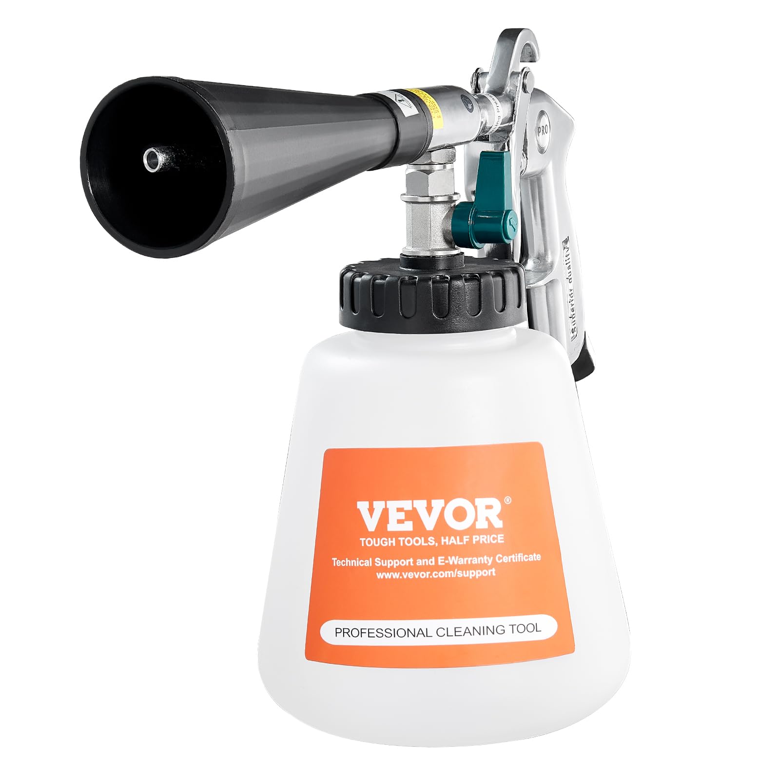 VEVOR Pistola de Limpieza para Automóviles, 80-160 PSI, con 2 Boquillas y Botella de Líquido 1 L, Elimina la Suciedad y el Polvo de la Superficie, para Compresor de Aire NPT, 315 x 225 x 130 mm