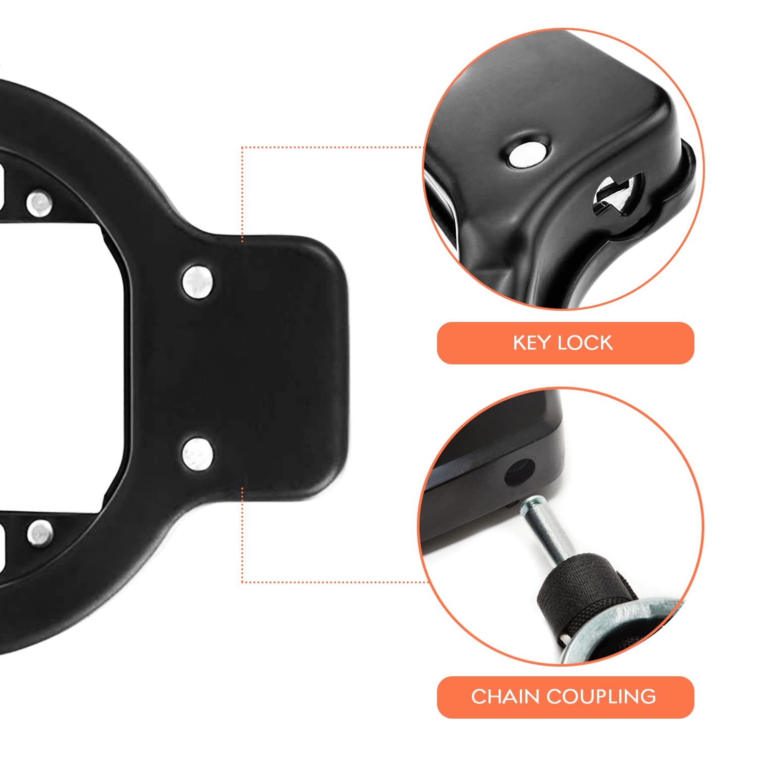 Mikinona Fahrrad Kettenschloss - Robustes Sicherheitsschloss Für E-Bikes