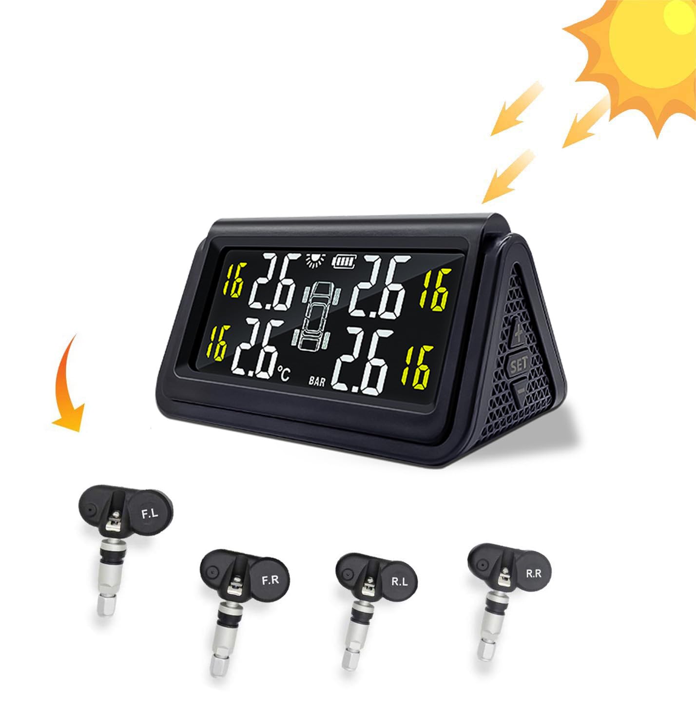 Skyshop® Solar A280 TPMS (Car Tire Pressure Monitoring System) (Internal SENSORS) (B0CR7PV84H) Amazon Price History, Amazon Price Tracker