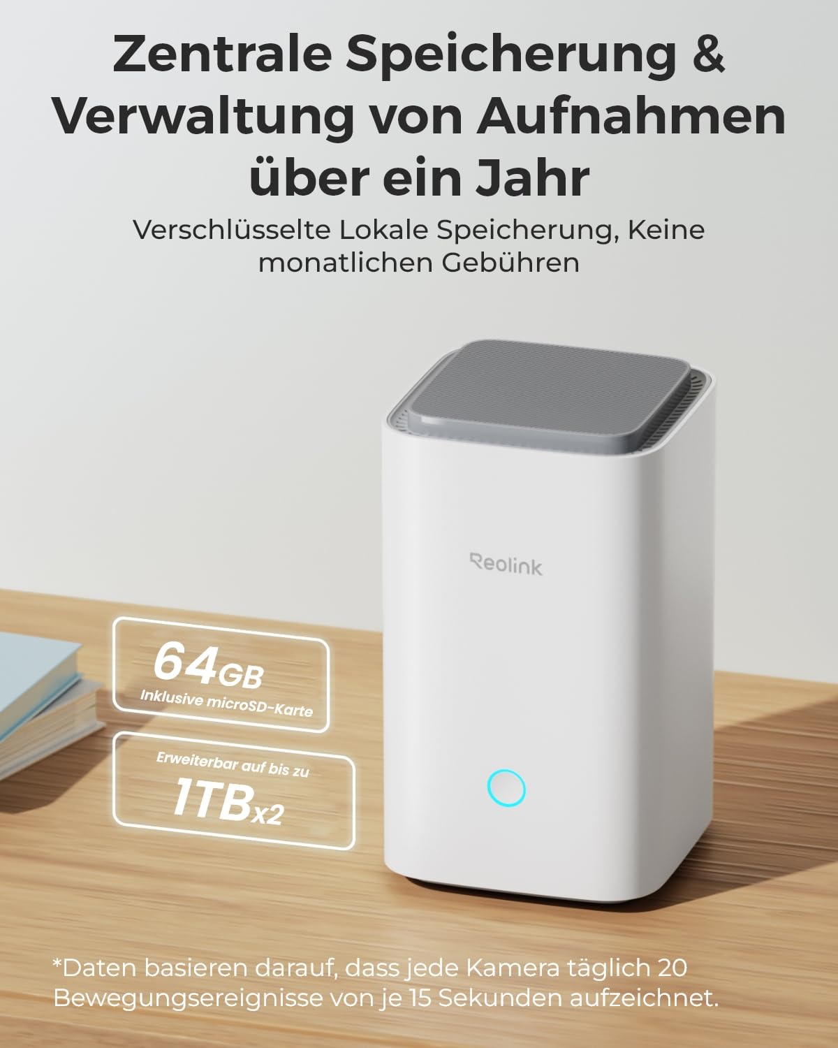 Reolink 4K Überwachungskamera Aussen Akku Set mit Home Hub, Farbnachtsicht | Zentrale Verwaltung & Lokaler Speicher, Ohne ABO, Bank-Level-Verschlüsselung, 2.4/5GHz WLAN, Argus 3 Ultra 2-Kamera-Set