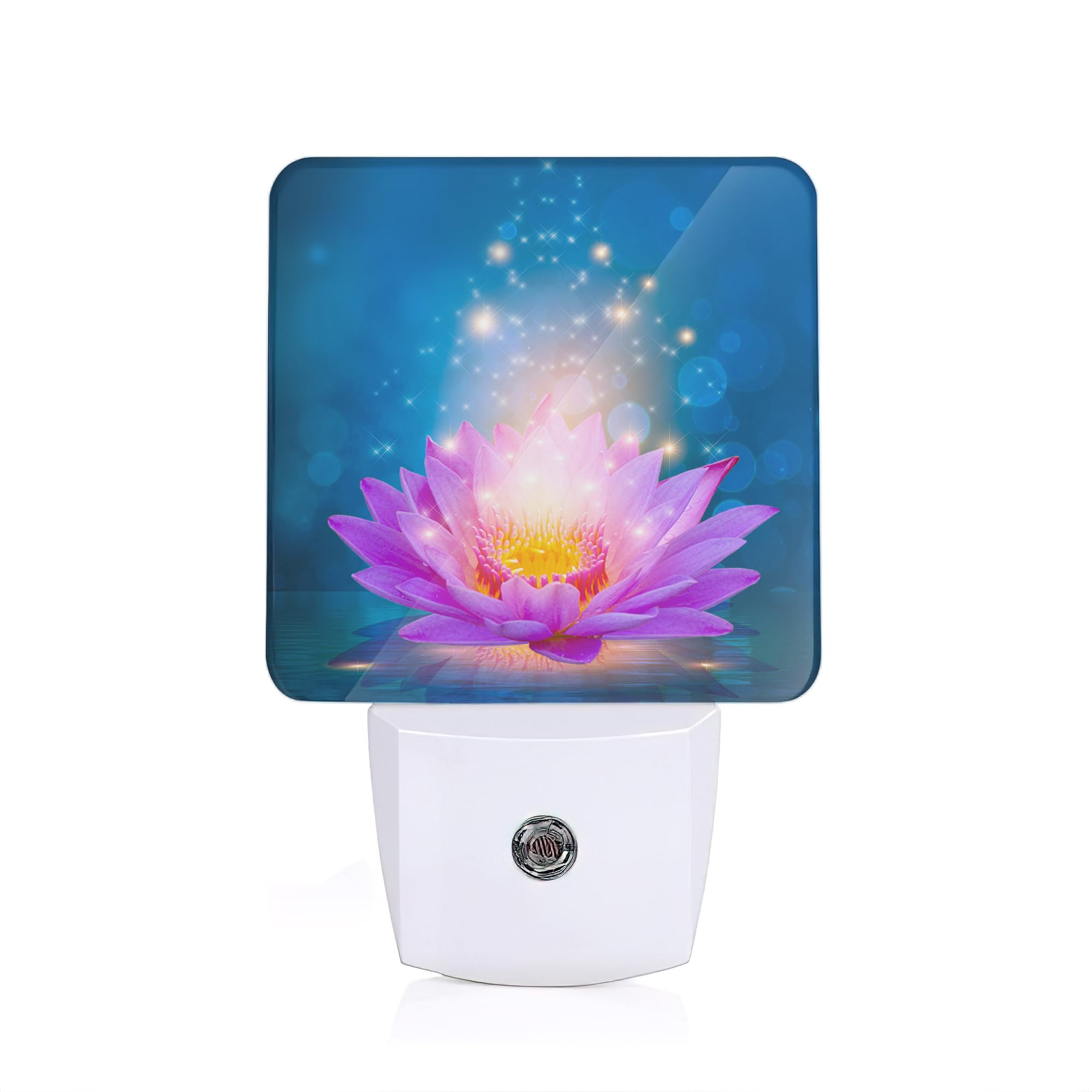 AOWULA Lotus Night Light,Plug-in Nightlights with Light Sensors for Boys Girls,Dusk to Dawn Sensor Wall Lamp for Stairway/Hallway/Kitchen