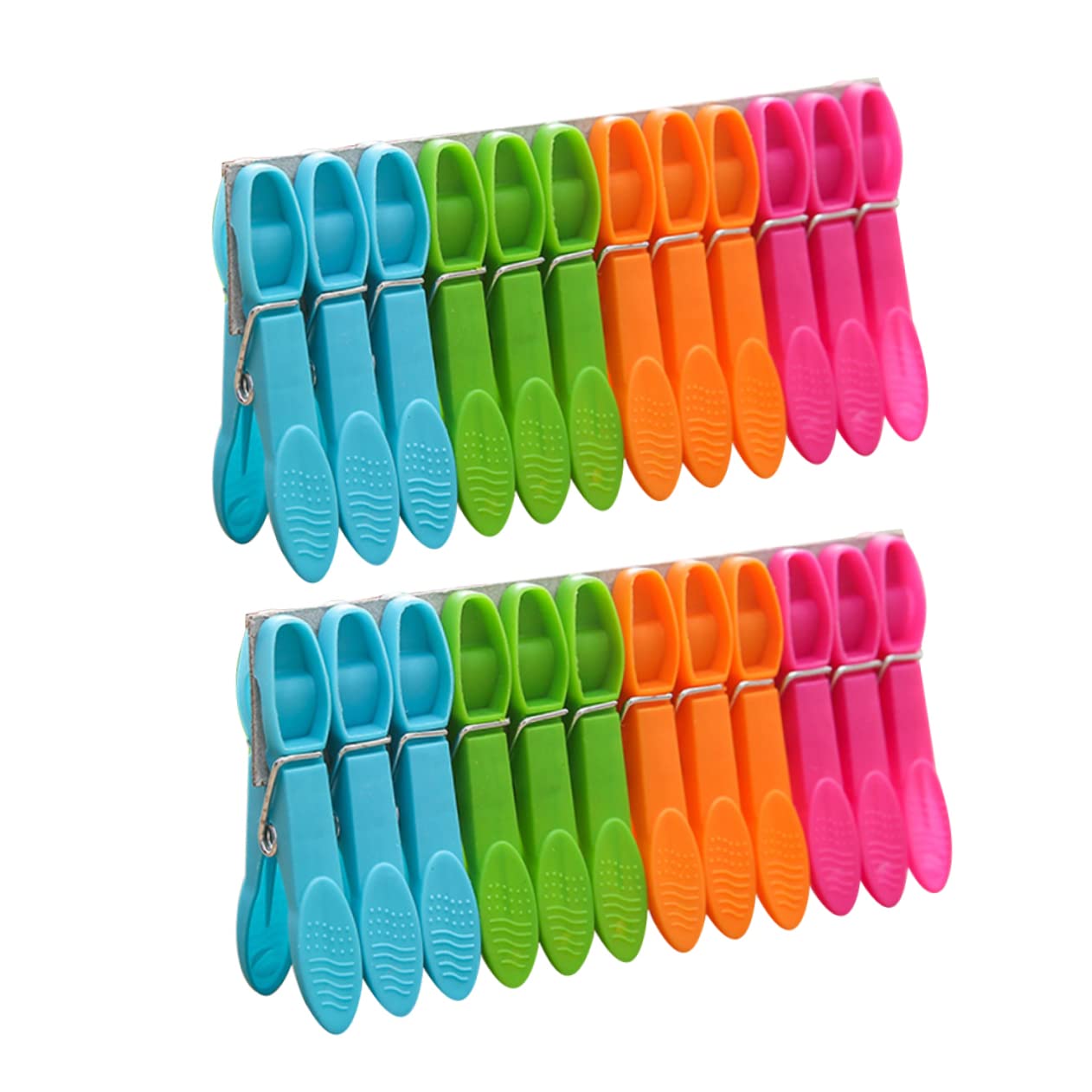 Mollette per Bucato in Plastico 96 Pezzi Denti Antiscivolo per Casa Balcone | Pinze per Vestiti e Abiti, Presa Forte, Bordi Lisci, Adatte a Calzini e Pantaloncini Colore Casuale