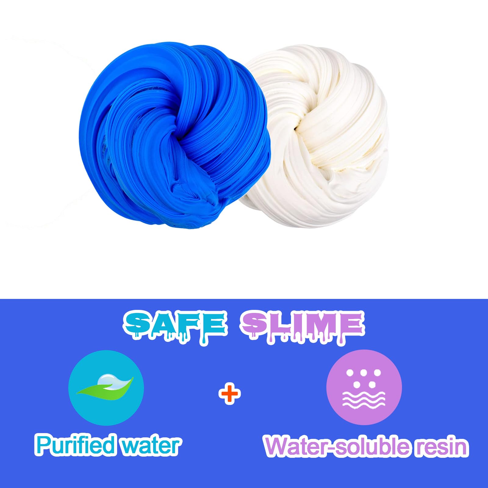 Butter Slime Kits for Girls Boys,with Blue Axolotl Charms,Super Soft and Non Sticky,DIY Scented Slime Party Favor for Girls Ages 8-12, Axolotl Slime Toy for Kids 7oz