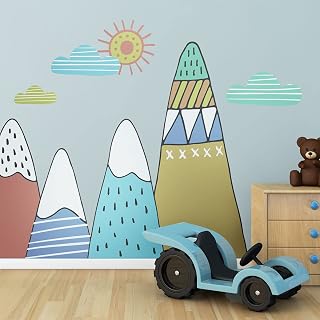 Ambiance Sticker Adesivi per bambini Montagne Scandinave Daliborka 40 x 60 cm