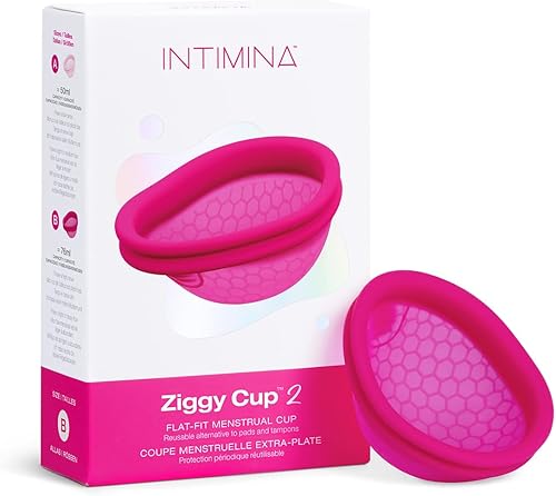 Intimina Ziggy Cup 2 - Disco menstrual extra fino reutilizable, taza de período, taza menstrual desechable, con diseño de ajuste plano, disco de disponible en Yaxa Colombia