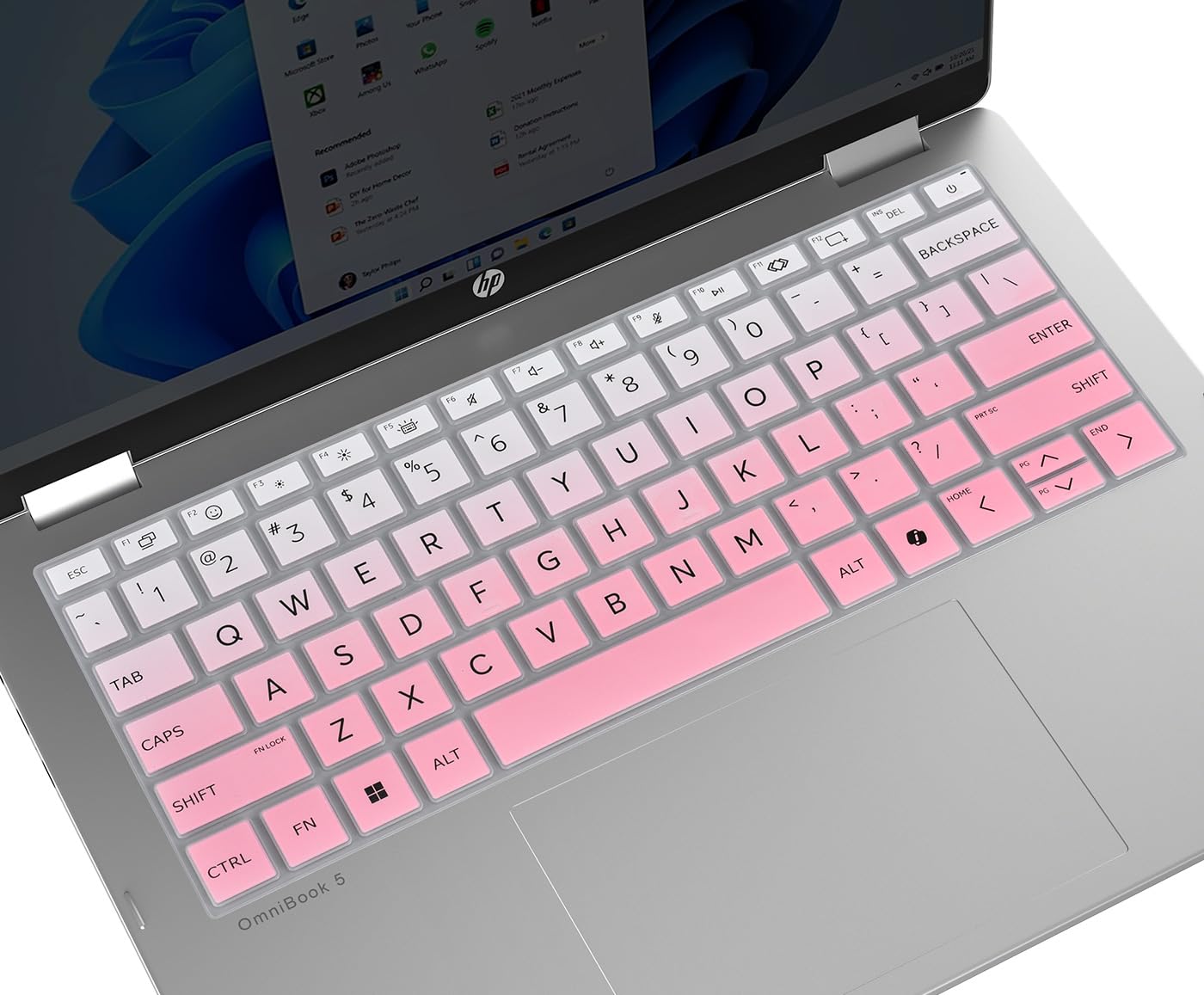 Keyboard Cover Skin for 14" HP OmniBook Laptop 14-fe0097nr / OmniBook 5 AI PC 14-he0099nr 14-he0017nr / OmniBook 5 Flip 14-fp0000 14-fp0057nr(Not for OmniBook X Flip 14-fm 14-fk 16-ar)-Gradual Pink-image-28