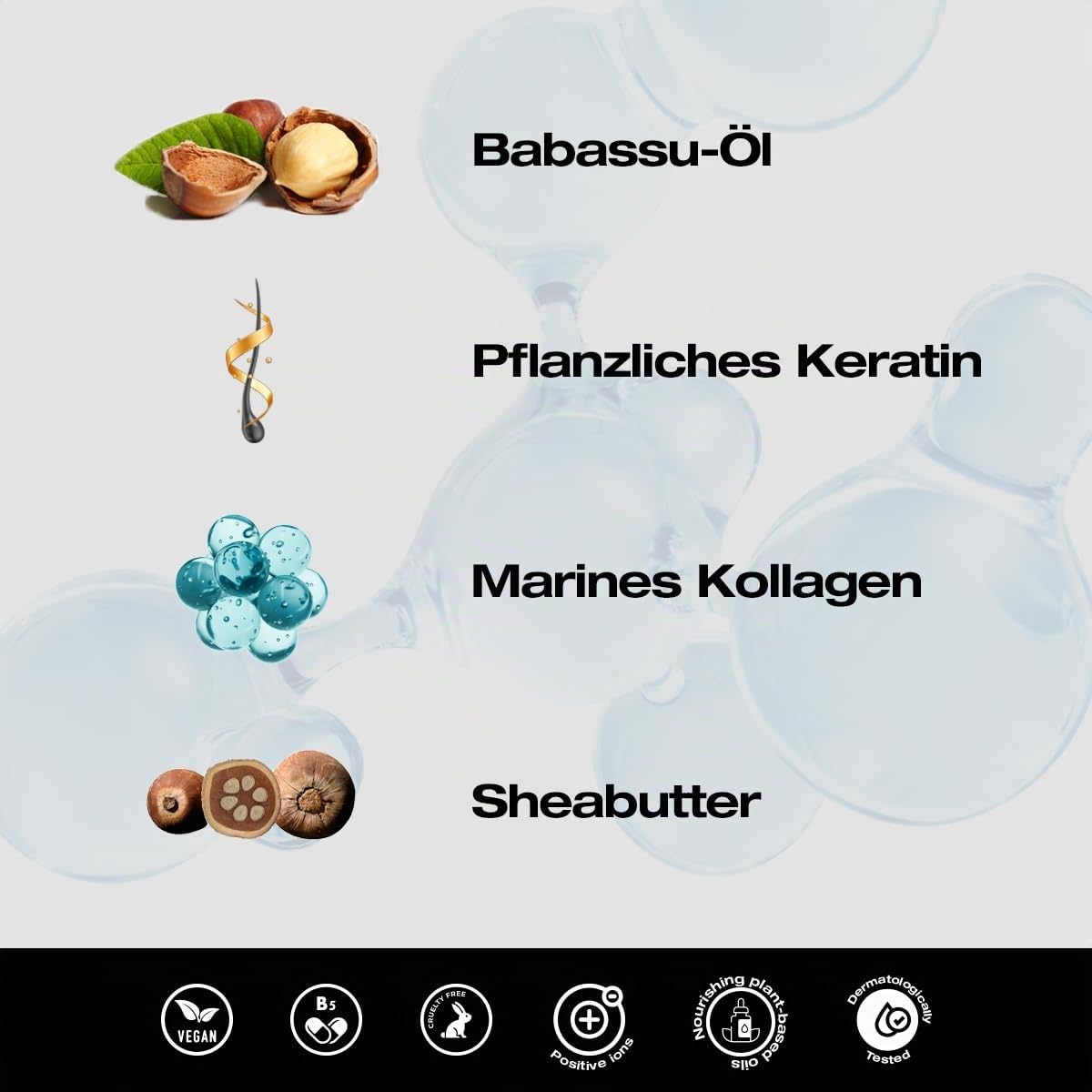 abril et nature - Professionelles Haarpflege-Set Anti-Frizz - Hydratisiert und hält das Haar glatt - Shampoo-, Maske- und Serum-Set für frizziges Haar - Weicheres und glänzenderes Haar - 550 ml