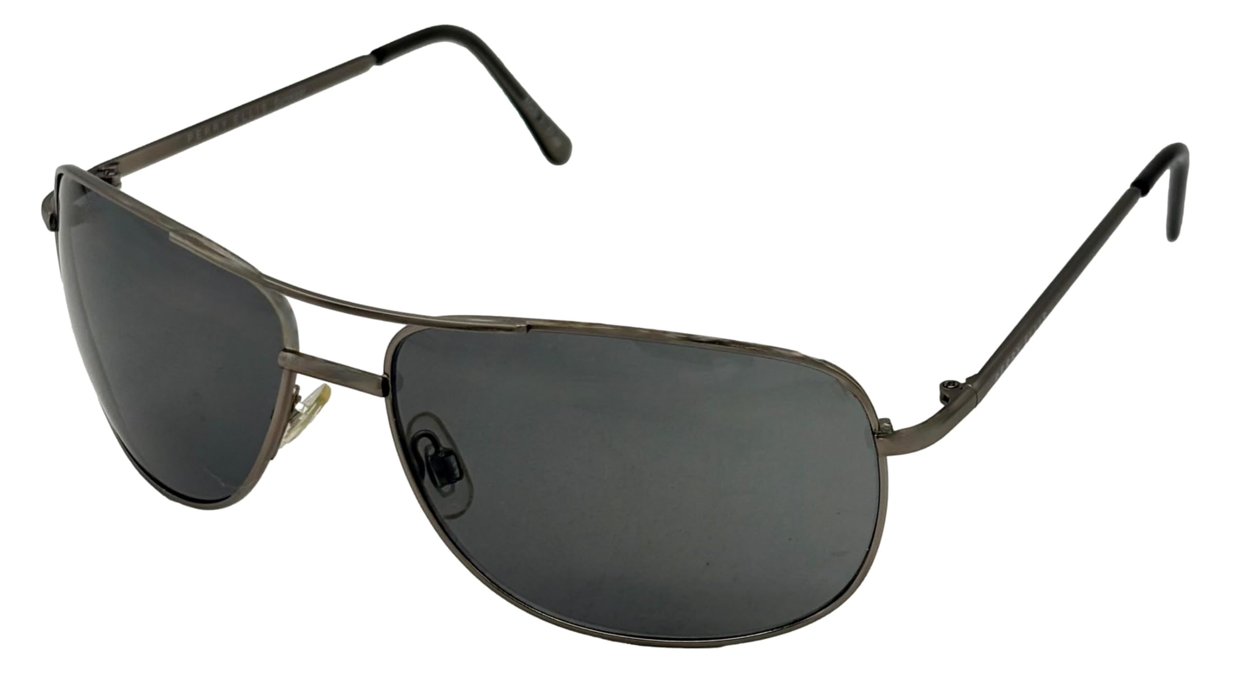 Perry Ellis Sunglasses Mens Gunmetal Matte, Metal Aviator, Solid Smoke Lens 23 5