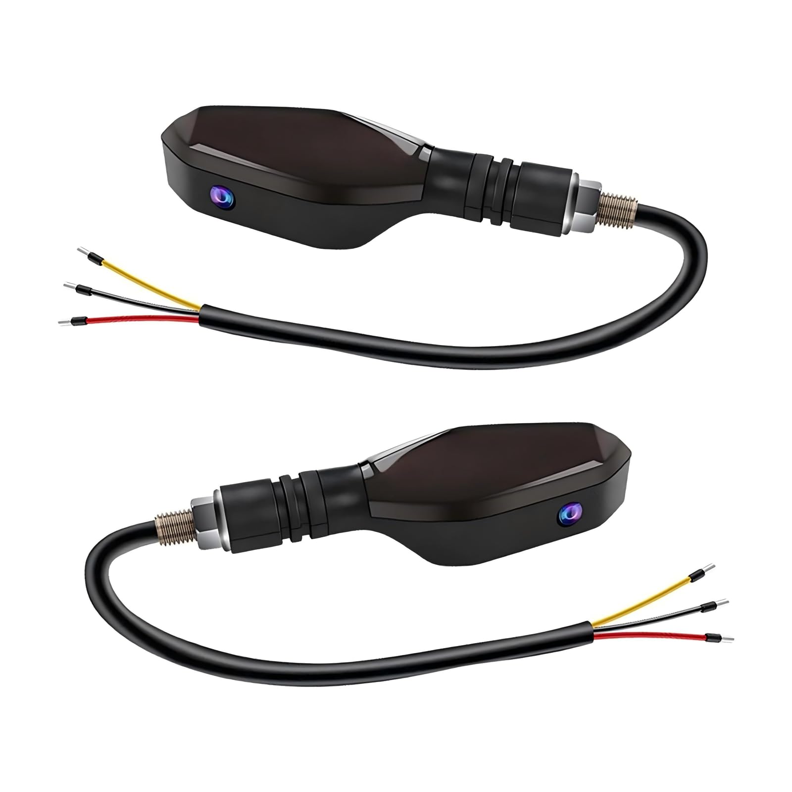 2 PCS LED Motorcycle Turn Signal Lights, Arrow Projector with 27 RGB Modes, IP67 Waterproof Blinker Lights, Universal for Most Motorcycles, Scooters (Black)