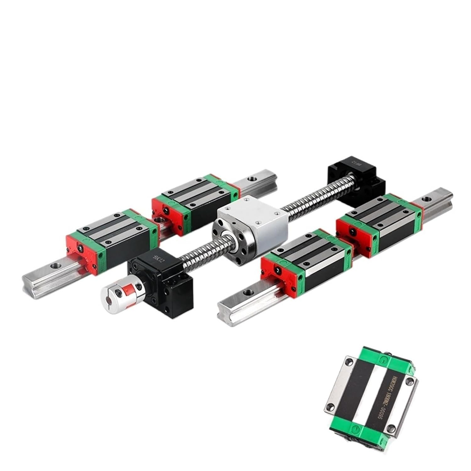 Ball Screw with nut Machine Parts 2pcs HGH20 +1 Set SFU1605+4 HGW20CC Linear Guide High Assembly Square Load Ball Screw Motion Module(950mm)