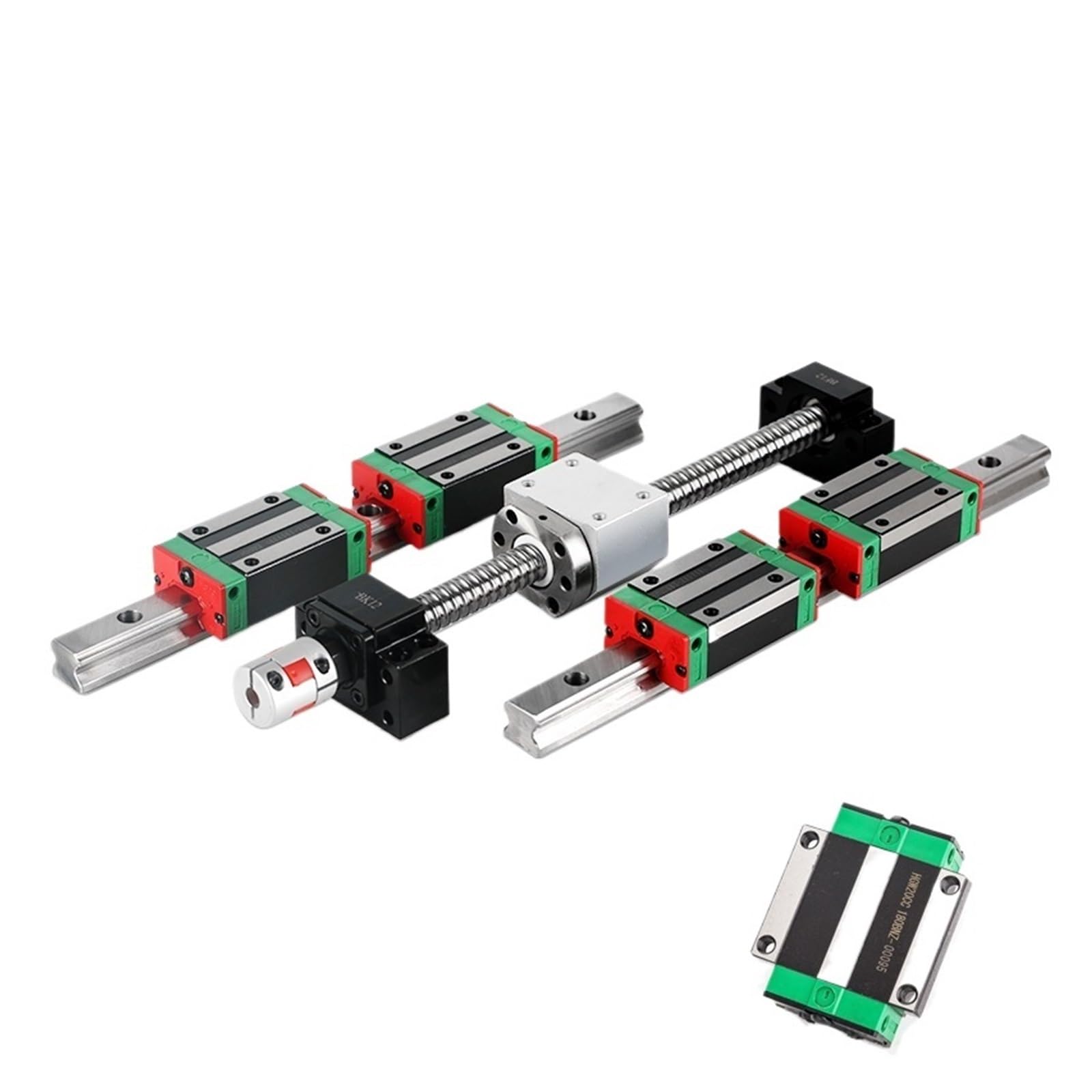 Metal Ball Screw nut 2 Linear Guide Rails 15mm HGR15 HGH15CA +1 SFU1605 Ball Screw Nut Housing Any Length+ Support BK/BF12+couplers(HGR15 1605 900mm)