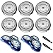 HQ8 - Testine di ricambio per rasoi Philips Norelco per rasoi elettrici Philips Norelco serie HQ7100 HQ8800 e adatte per Aquatec Norelco PT/AT700 PT/AT800, confezione da 6