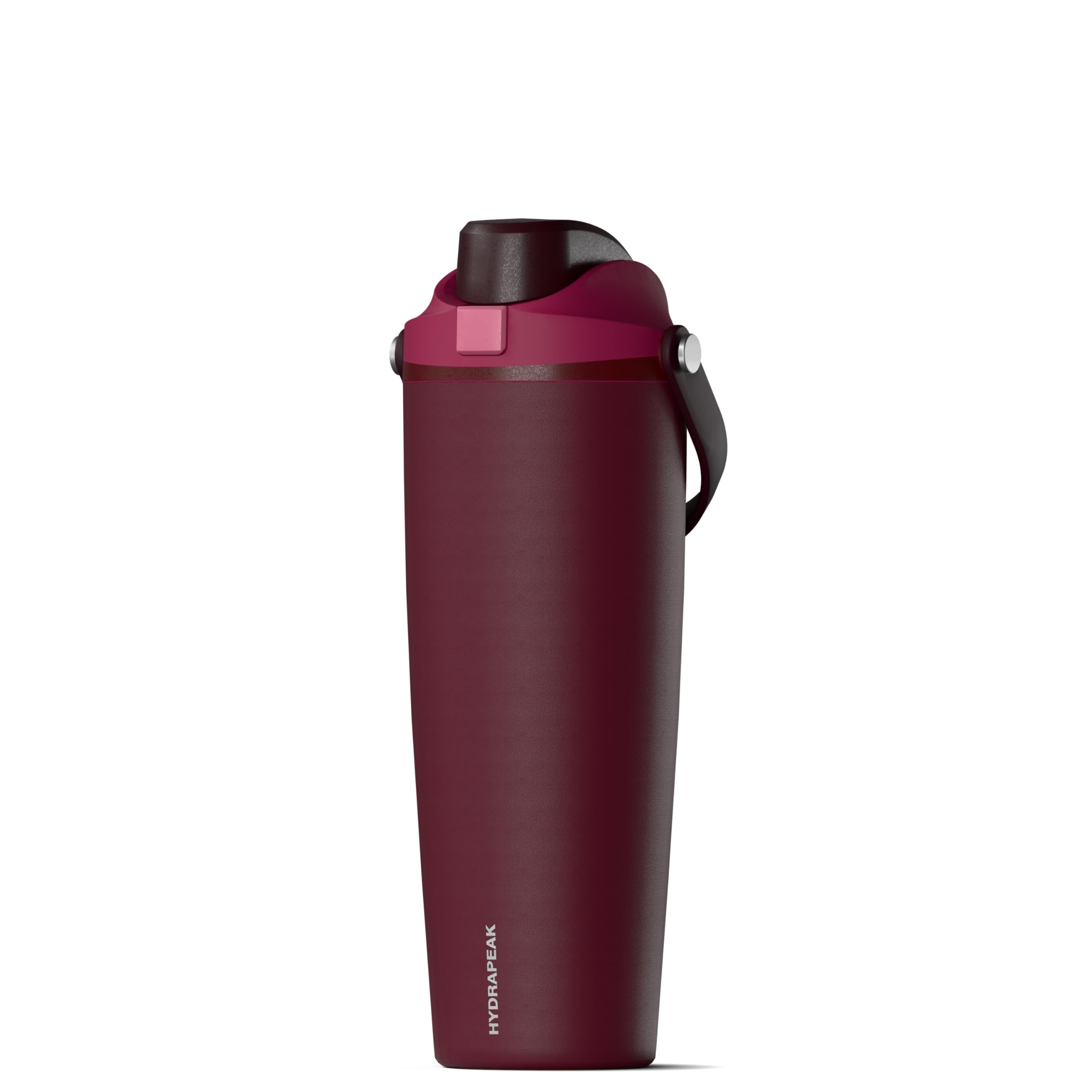 Hydrapeak Roamer 32oz Insulated Water Bottle with Straw Lid w/Lock & Handle, Leakproof Stainless Steel, Travel and Cupholder Friendly, Back To School Ready, Cold 24 Hours (Black Cherry) — image 1