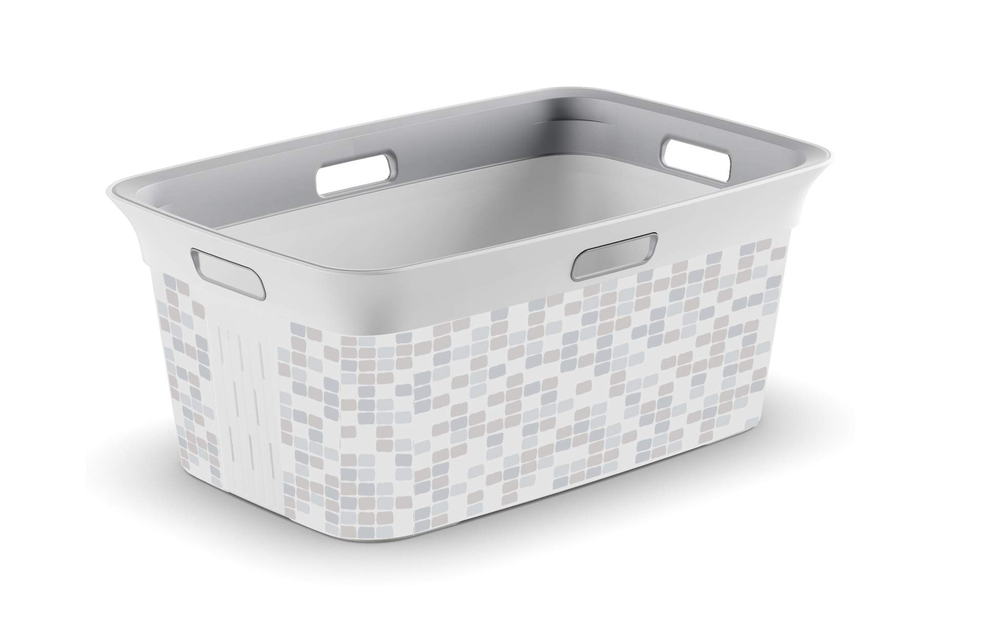 KisMosaic Chic Laundry Basket, 45L Durable & Stylish with Easy-Carry Handles