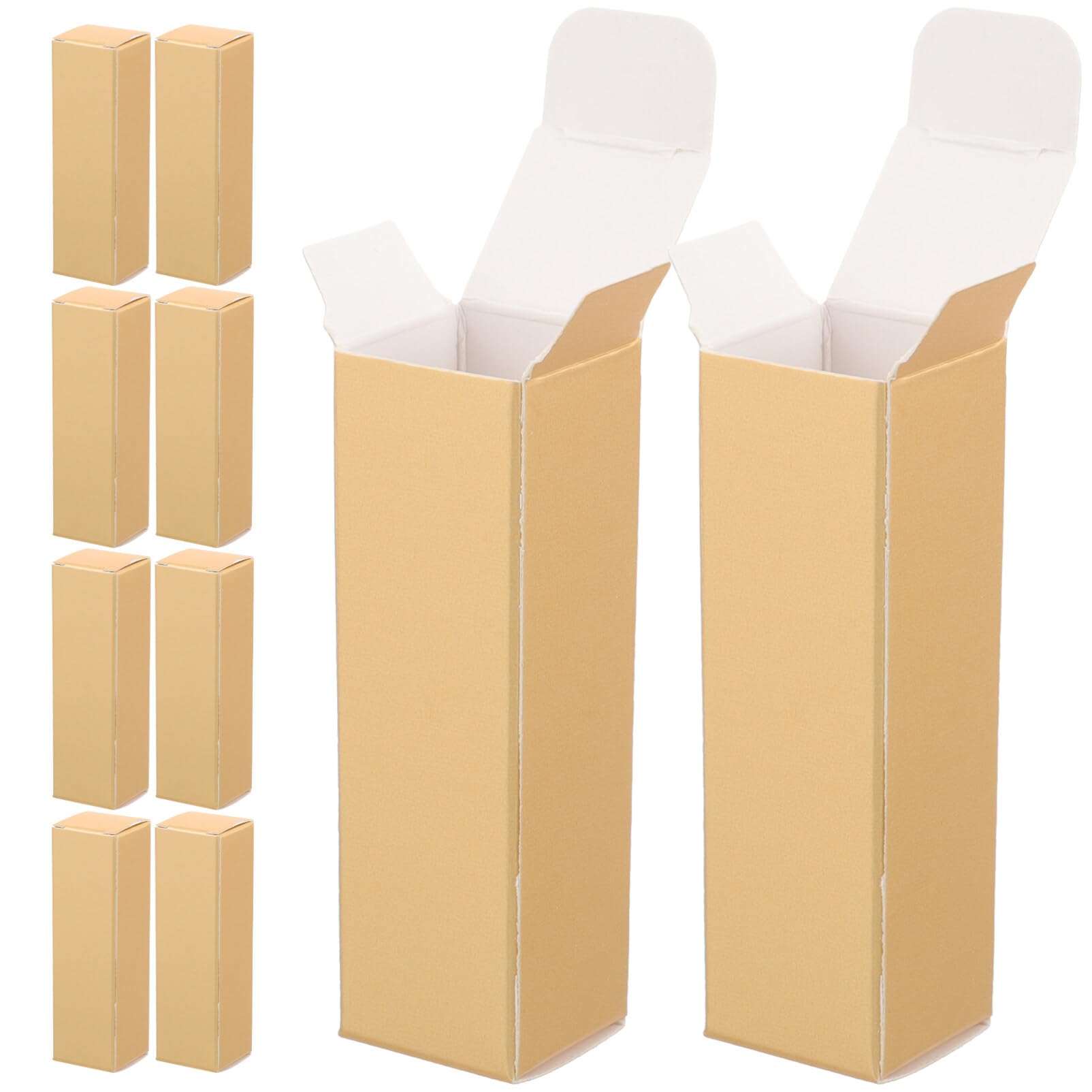 Lurrose Empty Lip Gloss Boxes 50pcs Rectangle Paper Lipstick Boxes Mascara Wand Tube Packaging Box Reusable Lip Balm Cases Essential Oil Perfume