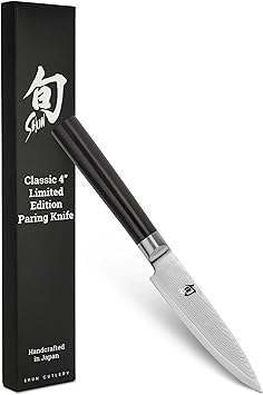Shun Classic 4" Paring Knife, VG-MAX Damascus, Pakkawood Handle