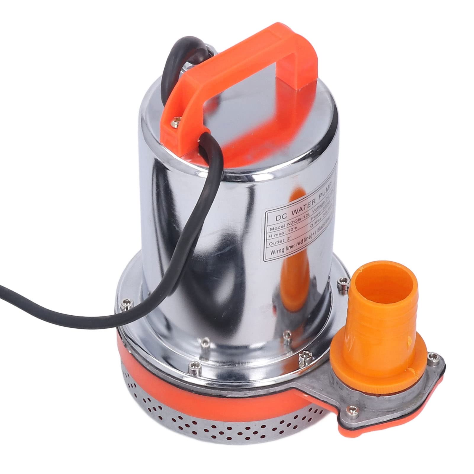 Fafeicy DC12V 300W Edelstahl-Tauchpumpe 30 L/min 32,8 Fuß Hub Vollkupfermotor mit Wirbelnder Gegenstromtechnologie für die Gartenbewässerung Autowäsche