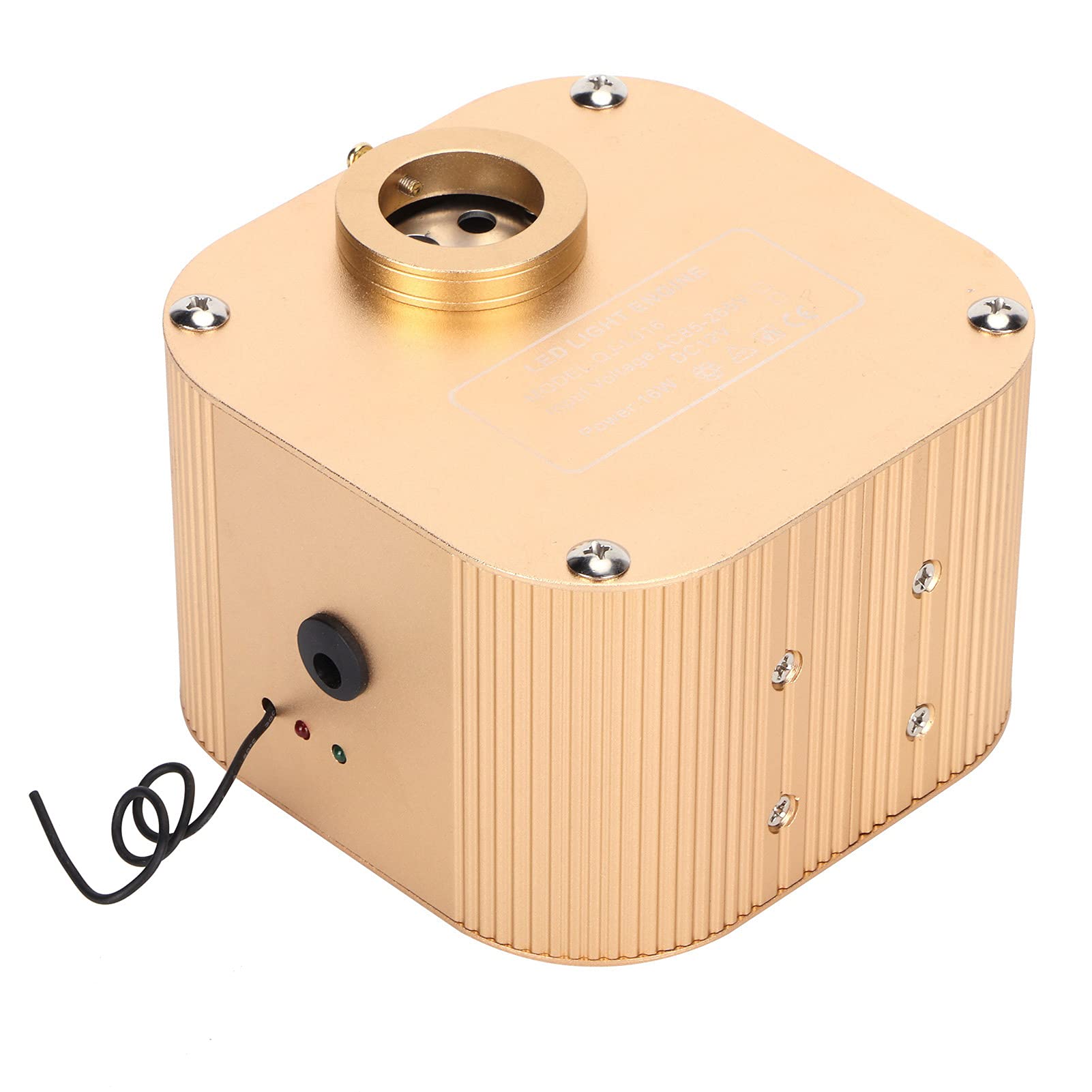 Akozon Motor de Luz Led de 16W, Iluminación de Fibra óptica de Techo Rgbw para Decoración del ar y el Coche, Ac85-265V Motor de Luz Led de 16W