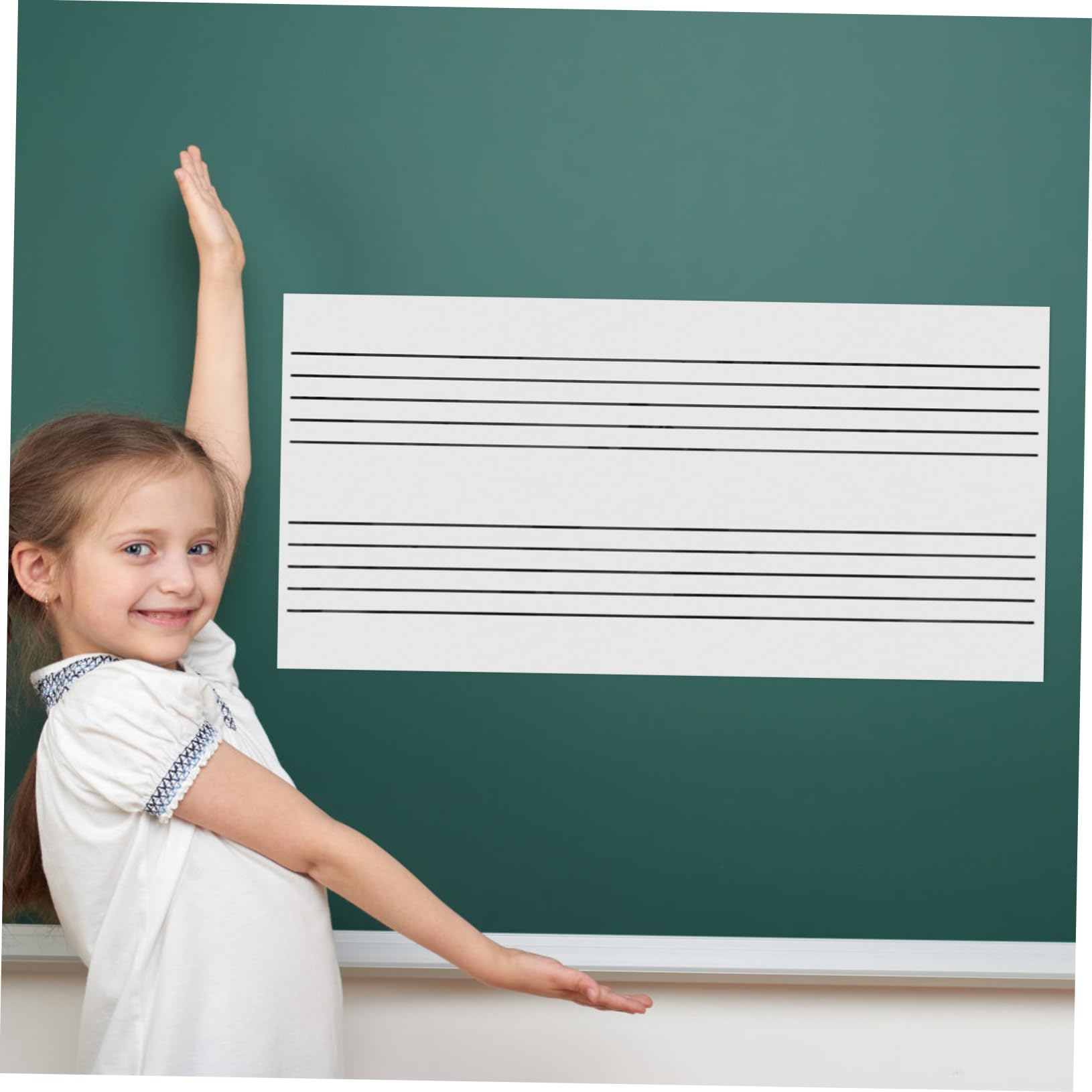 Magnetisches Whiteboard mit Fünf Notenzeilen Abwischbare Musiktafel aus Weichem Gummi Wiederverwendbar Kühlschrank Magnettafel für Musikunterricht Notenlesen und Schüler Vielseitig