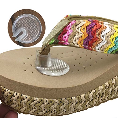 10Pcs Gel Silicone Thong Sandal Toe Protectors Clear Flip-Flop Sandal Toe Guards Cushions