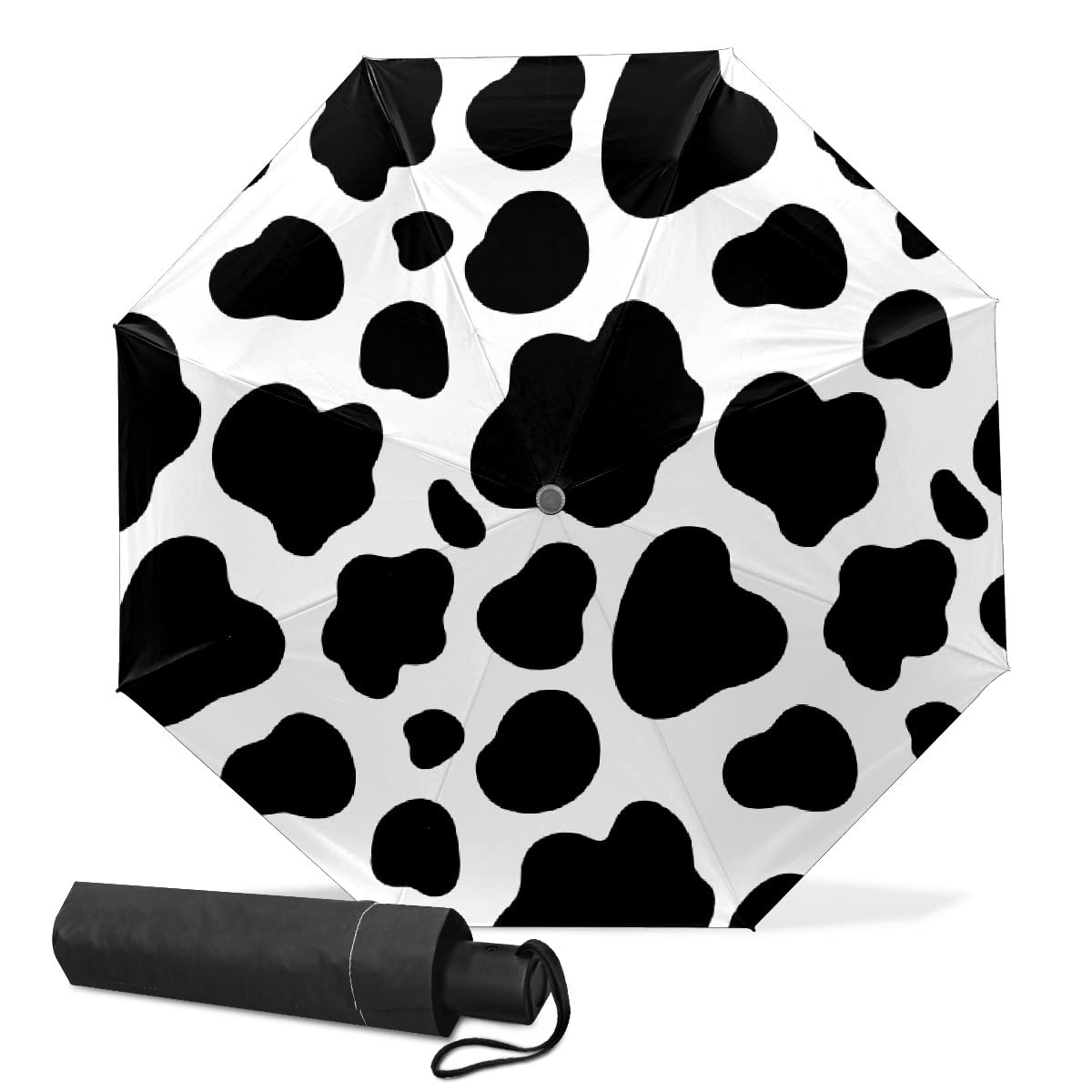 ZGONOHYE Compact Travel Umbrella Boho Mushroom Vintage Floral Small Folding Sun & Rain Umbrellas Windproof Mini Auto Open & Close Portable Umbrella