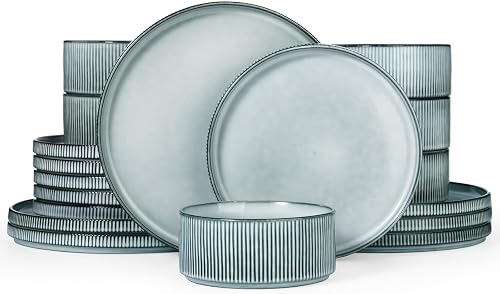Richmount Star Plates and Bowls Set, 18 Pieces Dinner Set…