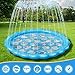 LADER Splash Pad Sprinkler for Kids Learning, Thicken Dog Sprinkler & Splash Play Mat, 78.74”, Summer Outdoor Backyard Water Toys Gifts, Splash Pad for Boys Girls Children for Age 1+