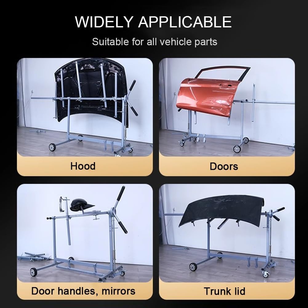 Auto Body Paint Stand, Universal Rotating Parts Working Stand, 360° Rotatable Car Body Paint Rack with for Bumpers, Fenders, Doors, and Hoods