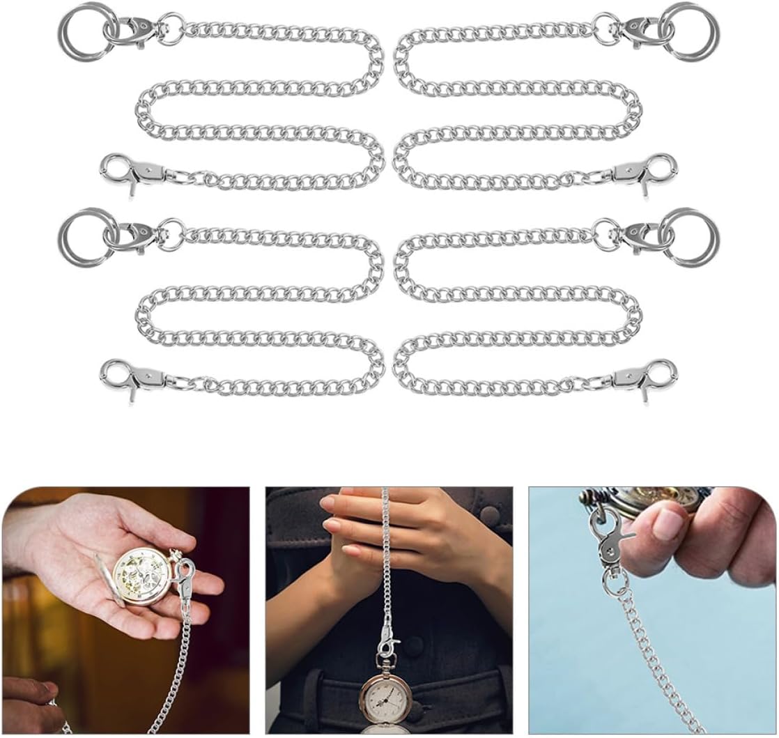 VALICLUD 4pcs Fashion Metal Pocket Watch Chain for Pants Style Decorative Jeans Chain for Men and Women for Dancers and Enthusiasts