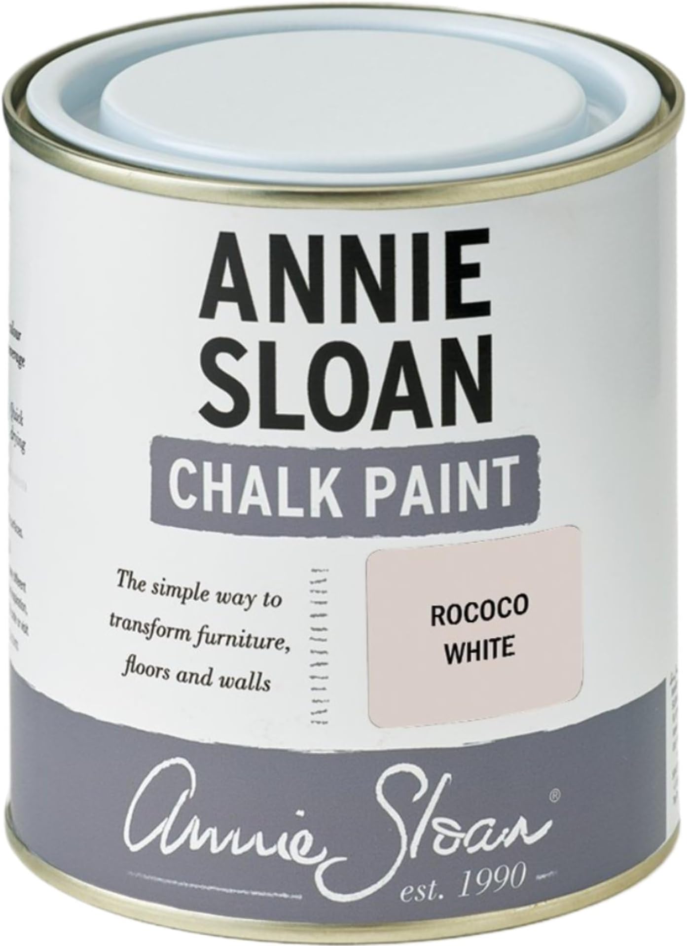 Annie Sloan Chalk Paint® (Rococo White, 500 ml/16.9 Fl Oz) a unique decorative paint for furniture, cabinets and home décor with no sanding or priming