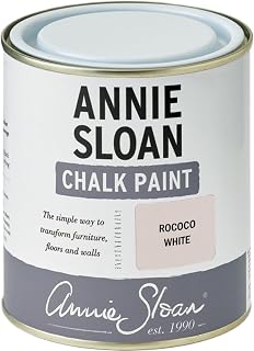 Annie Sloan Chalk Paint® (Rococo White, 500 ml/16.9 Fl Oz) a unique decorative paint for furniture, cabinets and home décor with no sanding or priming