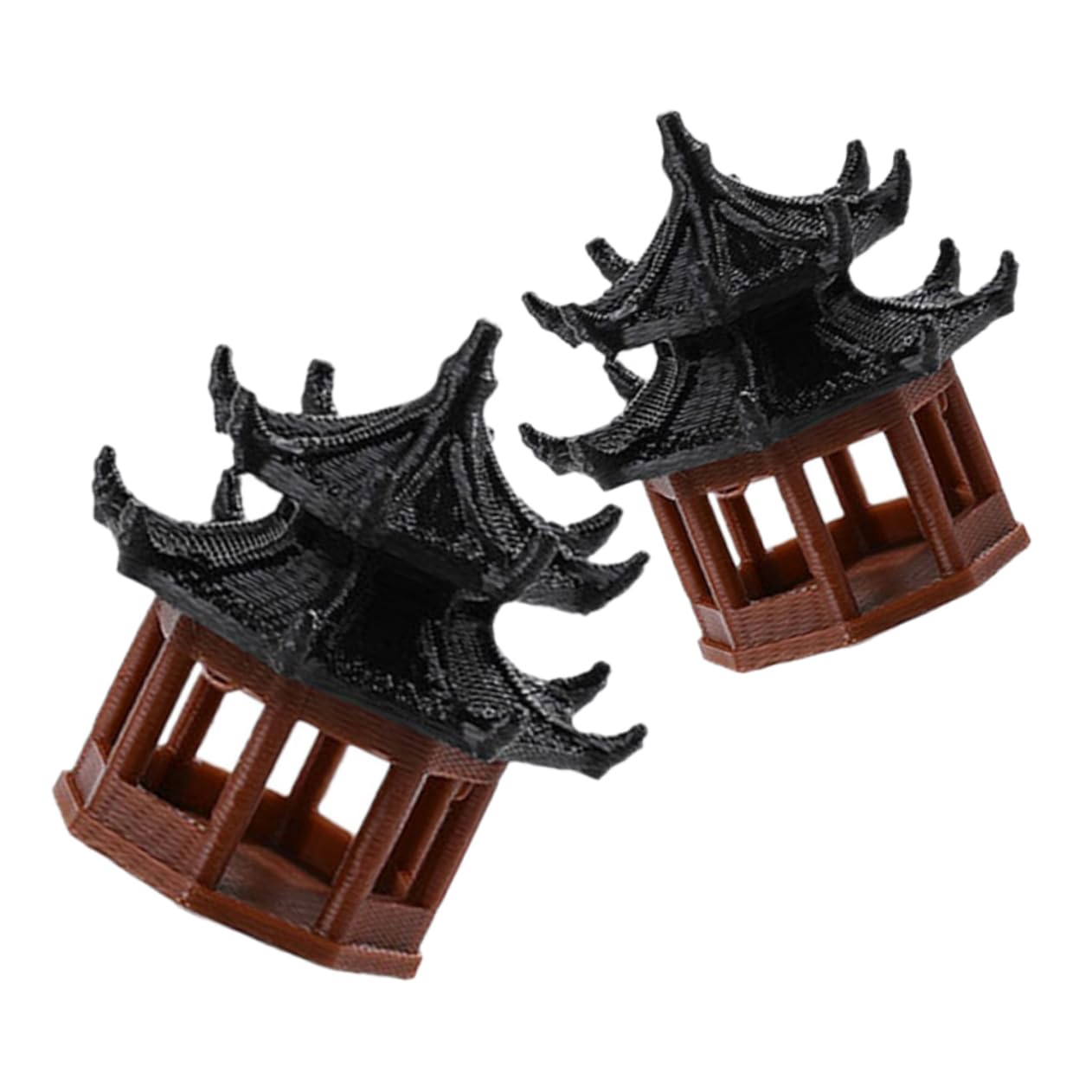 4 Set Padiglione Roccioso Mini Gazebo da Giardino Ornamentale Acquario Castello Decorativo Scenario A Forma di Acquario per Ornamenti Statua Decorazione 4 Pezzi*4