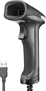 Eyoyo USB QR 2D Barcode Scanner, Handheld Wired Bar Code Reader PDF417 Data Matrix for Mobile Payment, Pos System, Supermarket Inventory Management, Plug and Play, Extra Long USB Cable