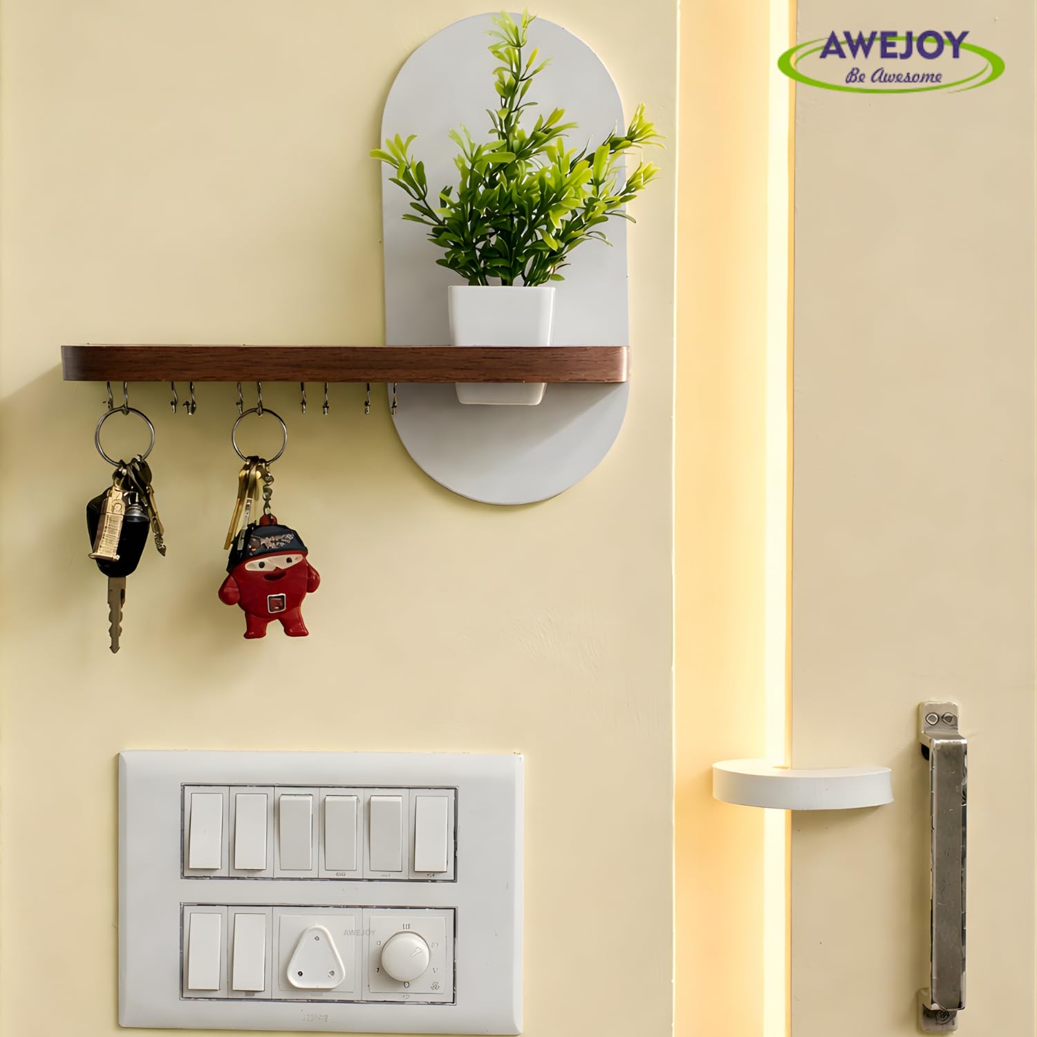 AWEJOY Baby Safety Door Stopper Guard| Soft Foam Jammer for Home | Prevents Finger Injuries & Slamming | Baby Proofing Guard for Kids & Pets (White, Pack of 4) 1