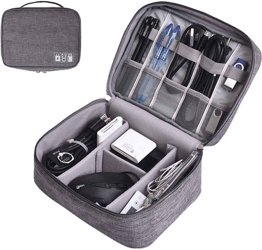 Tedemel (Grey) Travel Electronic Accessories Organizer Bag Case for Cable Charger (B08QTNX7QX) Amazon Price History, Amazon Price Tracker