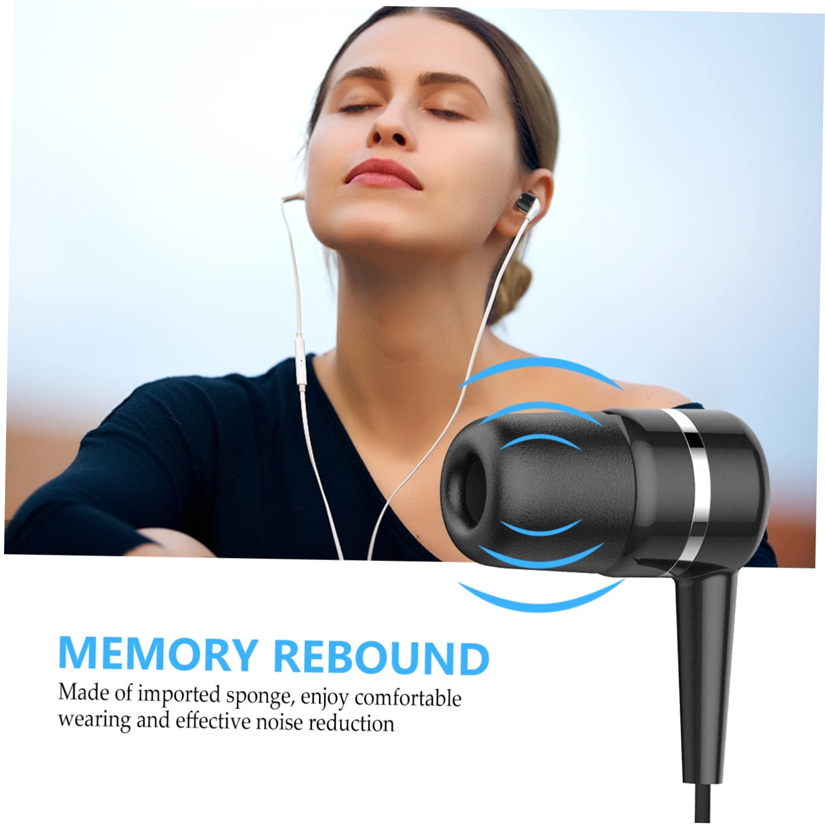 HANABASS 50stücke Memory-Schaum Ohrstöpsel Für-Ear Kopfhörer Ergonomisches Design Für Effektive Geräuschreduzierung Und Optimalen Geeignet Für