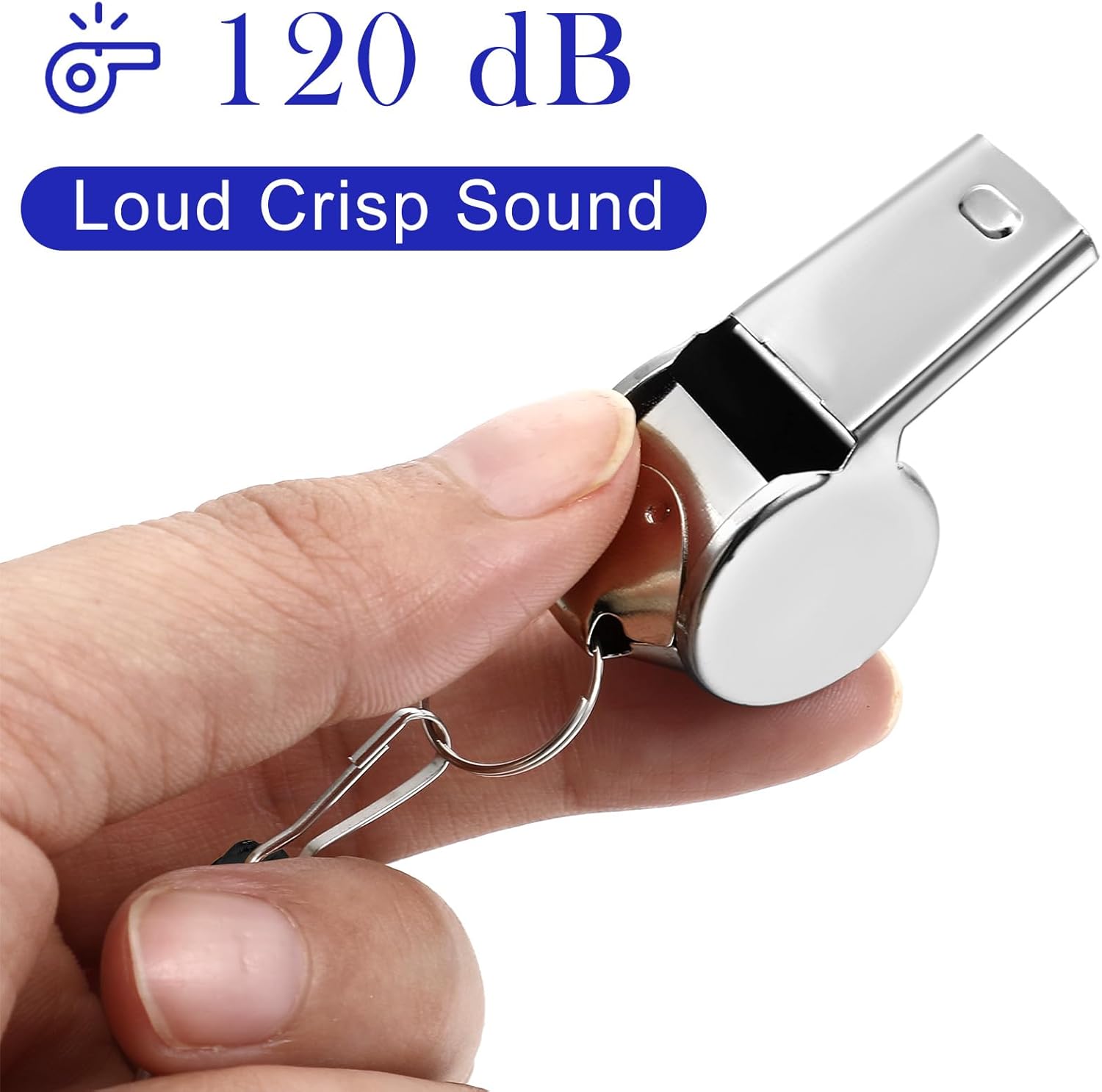 Kingdder 100 Pcs Metal Referee Whistle Bulk for Coach Whistles for Adults with Lanyard Stainless Steel Sports Whistle Emergency Loud Sound Whistle for Teachers Polices School Sports