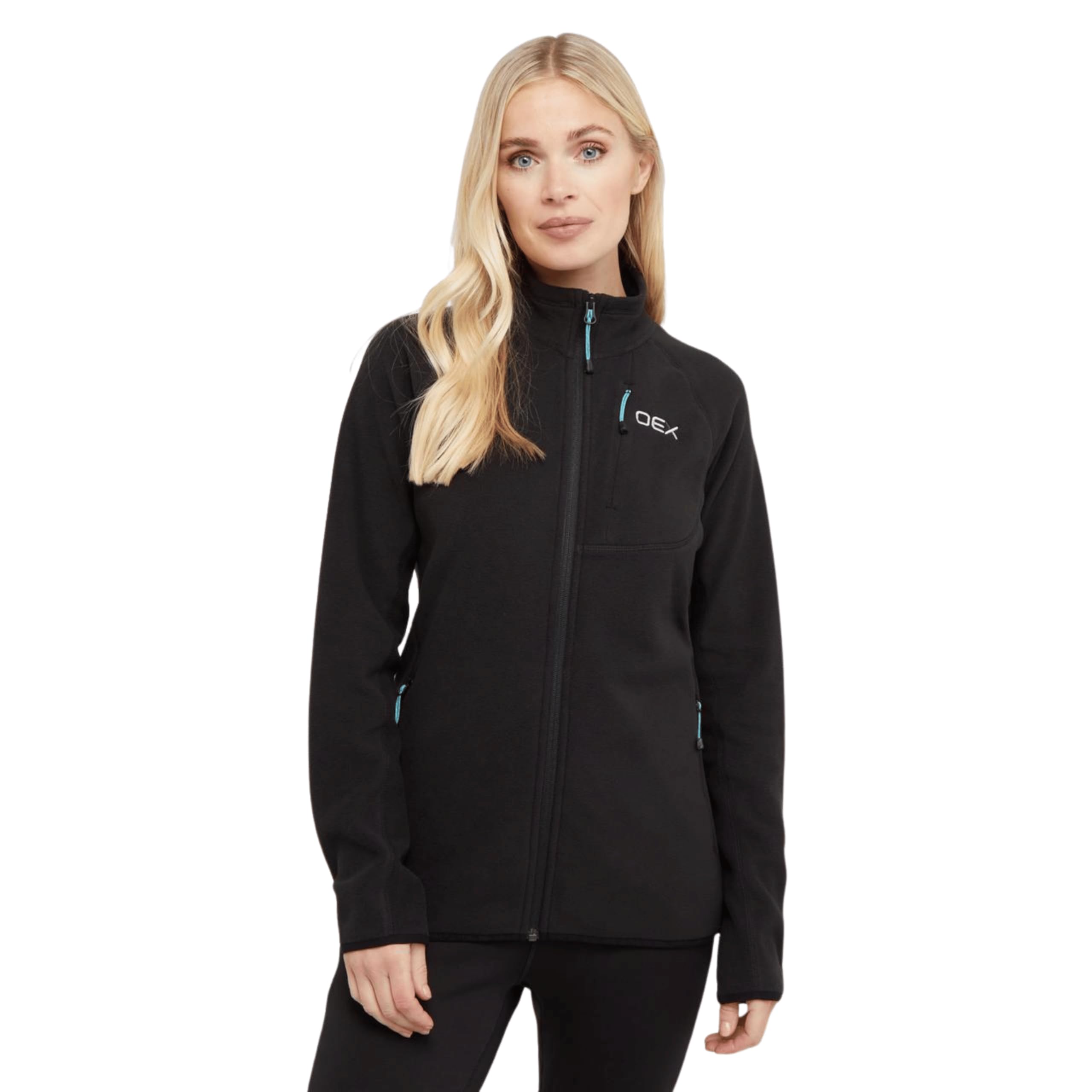 Women's Black Oex Ardmore Full Zip Fleece - Size 8 - Fleece