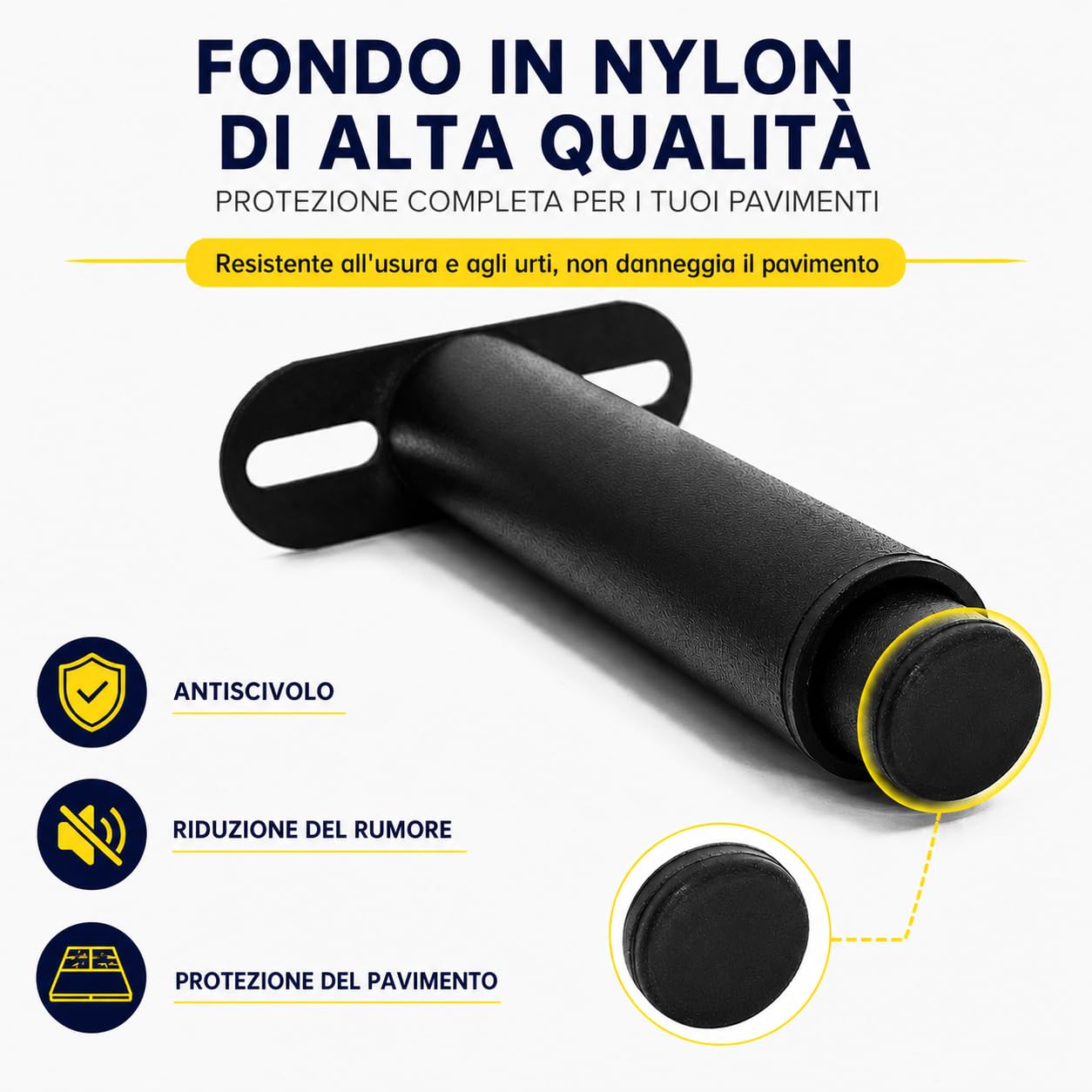 Engelblick 4 Pezzi Piedini per Rete a Doghe in Metallo, Altezza Regolabile Senza Foratura, Piedi di Supporto Centrale per Letto e Mobili, Set da 4 (18-34 cm)