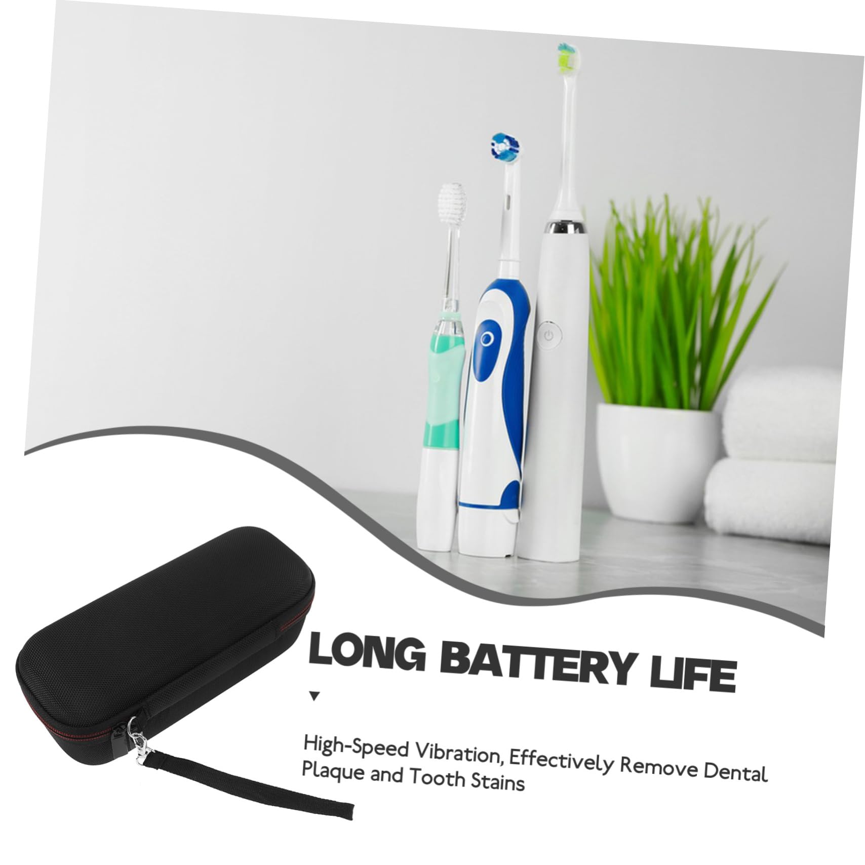 Healeved 5piezas Estuche Portátil para Cepillos De Dientes Eléctricos Resistente Al Agua Polvo para Viajes Macenamiento Seguro De Cepillos De Dientes