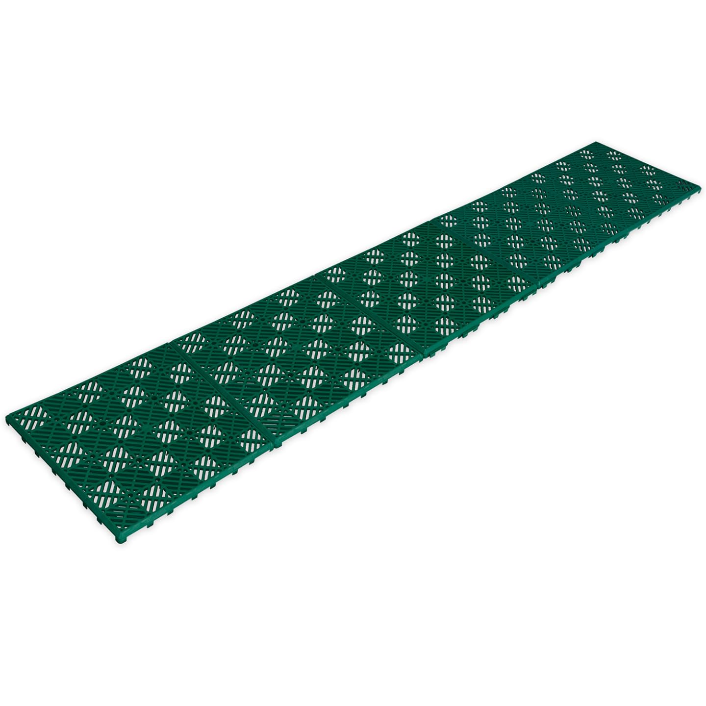 IDMarket - Set 10 pezzi piastrelle plastica pavimento giardino verdi 29,5x29,5 cm