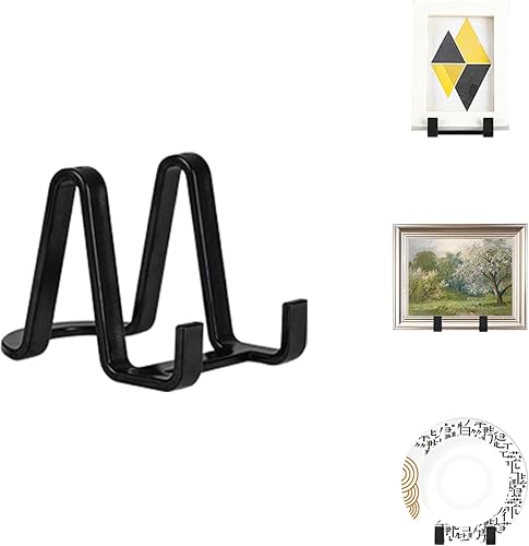 Artliving Soportes de placa para exhibición, soporte de plástico para caballete de plástico, soporte de marco de fotos para fotos, placa decorativa,