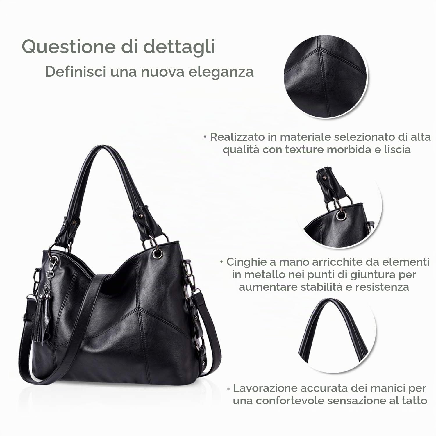 NICOLE & DORIS Fashion Woman Shoulder Bag Ladies Tote Shopper Bags Large Handabg Soft PU Leather Crossbody Bag